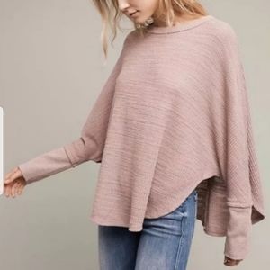 Anthropologie Village Swing Mauve Thermal Top XL